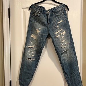 Abercrombie & Fitch size 8 ripped boyfriend jeans